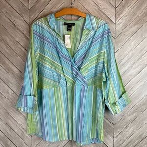 NWT Venezia Faux Wrap Blouse 26/28